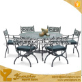 indoor casting bronze cheap dining table and 6 chairs for sale